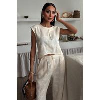 Shalina Süzüne Nakışlı Crop Takım 9796-08