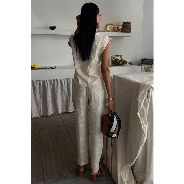 Shalina Süzüne Nakışlı Crop Takım 9796-08