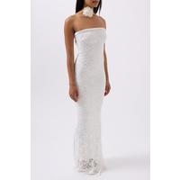 Straplez Dantel Maxi Elbise