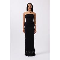 Straplez Dantel Maxi Elbise
