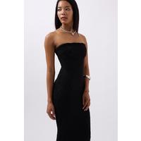 Straplez Dantel Maxi Elbise