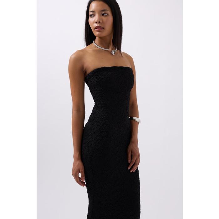 Straplez Dantel Maxi Elbise