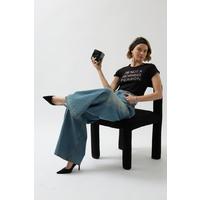 Taş Detay Crop T-Shirt