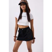 Ters Detay Denim Mini Etek