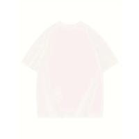 Thousand Baskılı Oversize Bisiklet Yaka T-shirt - Beyaz
