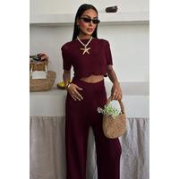 Triko Bluz Pantolon İkili Takım 10084-025
