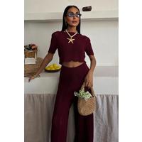 Triko Bluz Pantolon İkili Takım 10084-025