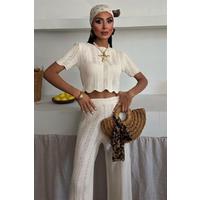 Triko Bluz Pantolon İkili Takım 10084-025