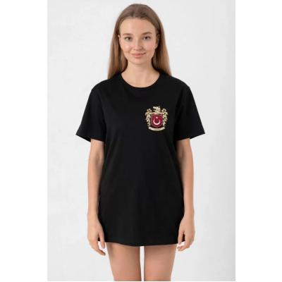 Türk Arma Baskı T-shirt - Siyah