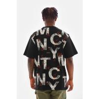 Unisex Baskılı Oversize T-Shirt - Siyah