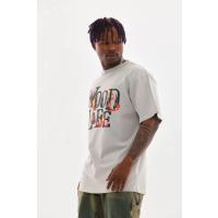 Unisex Baskılı Oversize T-Shirt - Gri