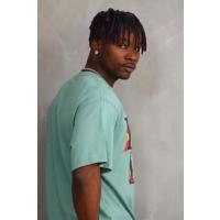 Unisex Baskılı Oversize T-Shirt - Mint Yeşili