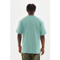 Unisex Baskılı Oversize T-Shirt - Mint Yeşili