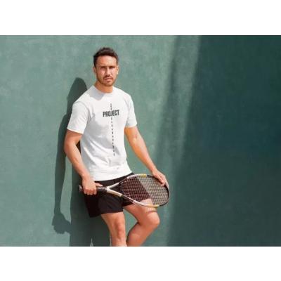 Unisex Bisiklet Yaka Baskılı Oversize T-Shirt - Beyaz