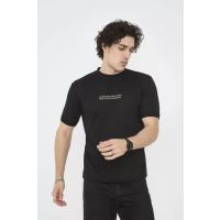 Unisex Bisiklet Yaka Slim Fit T-Shirt- Siyah