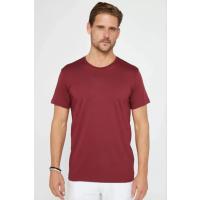Unisex Düz Biskilet Yaka Oversize T-shirt - Bordo