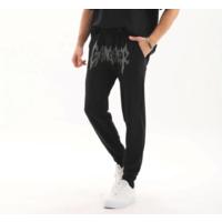 Unisex Taş Detaylı Eşofman Altı - Siyah