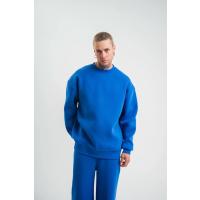 Uzun Kol Bisiklet Yaka Basic SweatShirt - Mavi