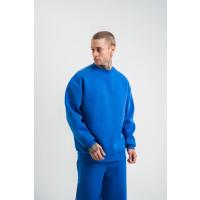 Uzun Kol Bisiklet Yaka Basic SweatShirt - Mavi