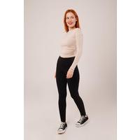 Yaka Detay Uzun Kollu Basic Krem Bluz