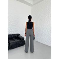 Yüksek Bel Straight Fit Palazzo Pantolon
