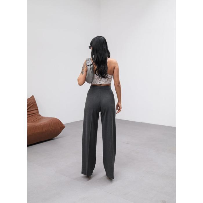 Yüksek Bel Straight Fit Palazzo Pantolon